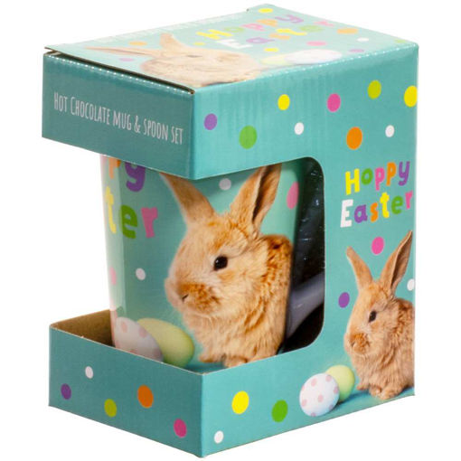 Picture of EASTER HOT CHOCOLATE MUG & SPOON SET BUNNY
